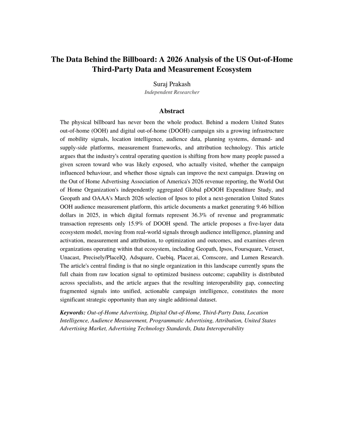 Page 1 of 12 of The Data Behind the Billboard: United States. The text of this page is in the Read online view.
