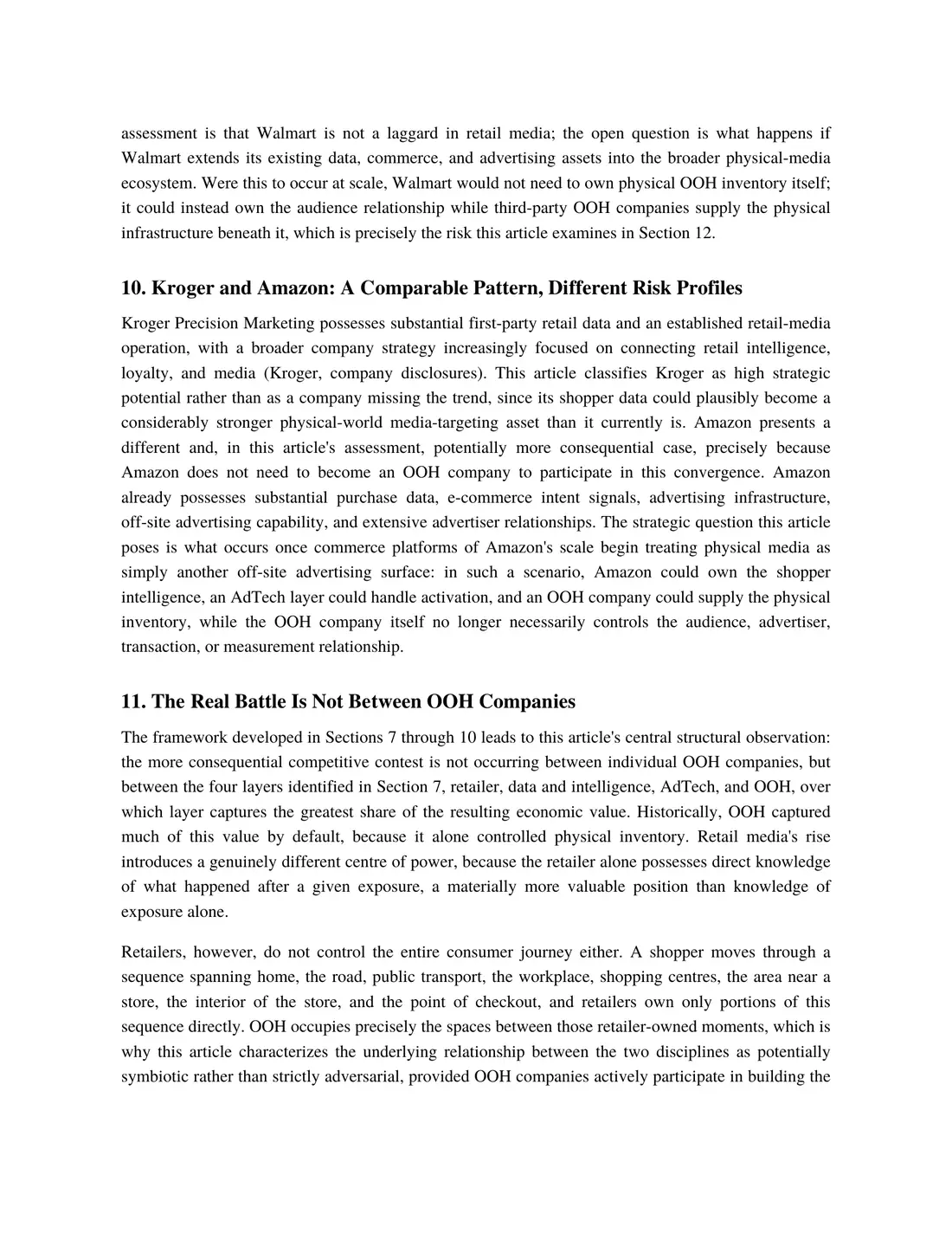 Page 8 of 11 of OOH and Retail Media. The text of this page is in the Read online view.