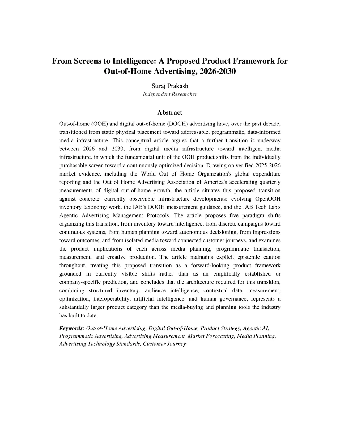 Page 1 of 9 of From Screens to Intelligence. The text of this page is in the Read online view.