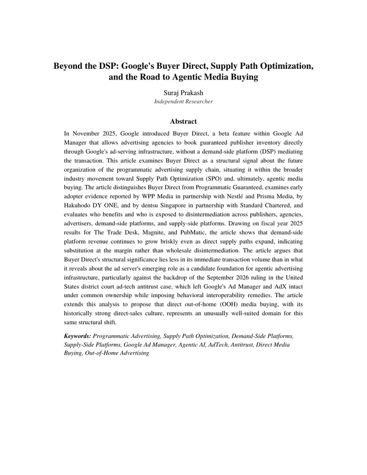 First page of the paper Beyond the DSP